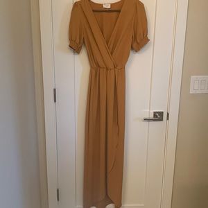 Everly Long Wrap Dress